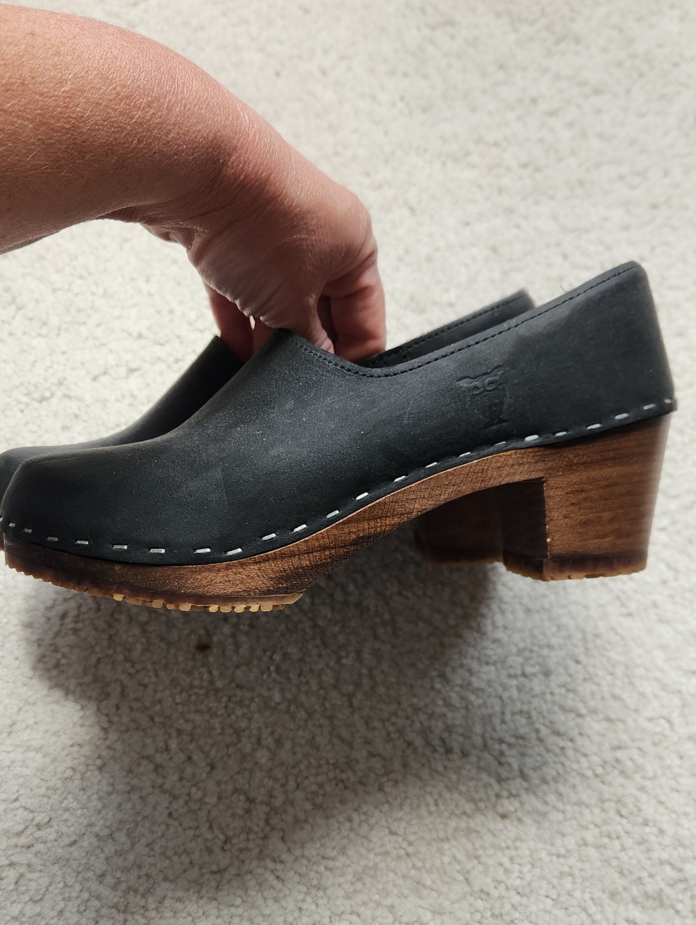Sandgrens Black Clog SZ 37
